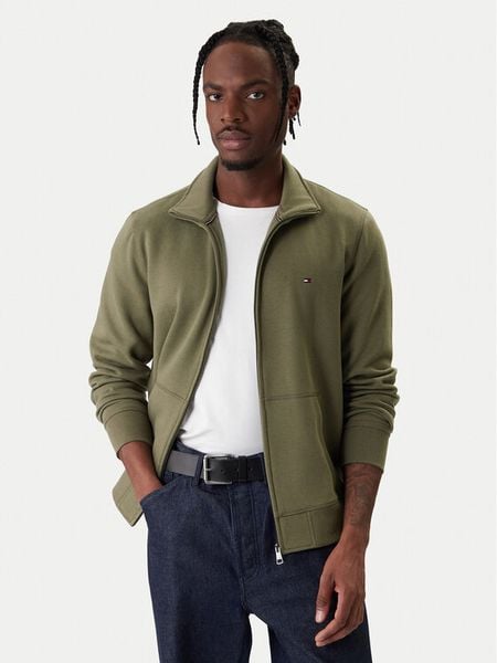 Tommy Hilfiger Bluza Essential MW0MW41759 Zielony Regular Fit. Zielone bluzy męskie Tommy Hilfiger, m, bez wzorów, z syntetyku, bez kaptura. Za 489.99 zł.