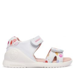 Sandały Biomecanics. Białe sandały dziewczęce Biomecanics, bez zapięcia. Za 279.99 zł.