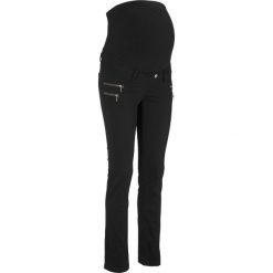 Spodnie ciążowe SKINNY bonprix czarny. Spodnie materiałowe damskie marki DOMYOS. Za 109.99 zł.