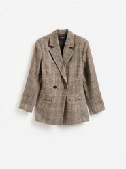 Marynarka z wełną - wielobarwny. Żakiety damskie Reserved, l, bez wzorów, z tkaniny. Za 299.99 zł.