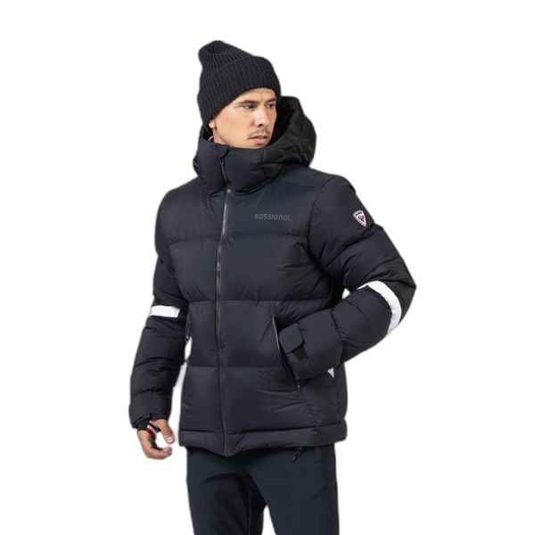 Kurtka narciarska Rossignol Daille. Czarne kurtki męskie Rossignol, na zimę, l, bez wzorów, z puchu, klasyczne, bez kaptura. Za 2,059.00 zł.