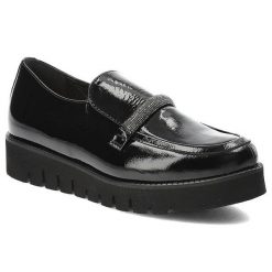 Czarne Półbuty Armodo Eleganckie Buty Damskie. Czarne półbuty damskie Armodo, na wiosnę, z aplikacjami, ze skóry, eleganckie, bez obcasa, na platformie, bez zapięcia. Za 379.00 zł.