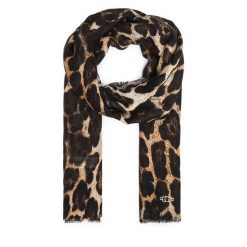 Szal Guess. Brązowe szaliki i chusty damskie Guess, z aplikacjami. Za 194.99 zł.