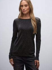 Street One Damska koszulka z długim rękawem Kobiety czarny marmurkowy, 38. Czarne t-shirty damskie Street One, bez wzorów, z wiskozy, street, bez kołnierzyka. Za 149.95 zł.