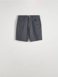 Szorty regular fit - granatowy. Niebieskie szorty męskie Reserved, l, bez wzorów, z bawełny. Za 129.99 zł.