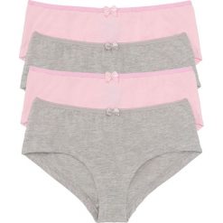 Figi "hipster" (4 pary) bonprix jasnoszary melanż - pudrowy jasnoróżowy. Figi damskie marki KALENJI. Za 39.96 zł.