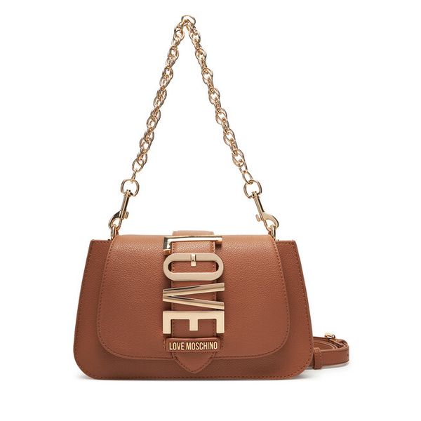 Torebka LOVE MOSCHINO. Brązowe listonoszki damskie Love Moschino, bez wzorów, klasyczne, bez dodatków. Za 599.99 zł.