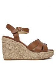 LAUREN RALPH LAUREN Espadryle Soffia 802953961001 Brązowy. Brązowe sandały damskie Lauren Ralph Lauren, bez wzorów, ze skóry, bez obcasa, bez zapięcia. Za 519.99 zł.