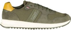 BUTY SPORTOWE TOMMY HILFIGER GREEN MAN 43. Zielone buty sportowe męskie Tommy Hilfiger, bez zapięcia. Za 559.76 zł.