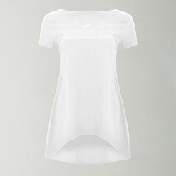 T-shirt gimnastyczna europa damska biały. Białe koszulki sportowe damskie Legea, bez wzorów, z bawełny, bez kołnierzyka, bez ramiączek, na fitness i siłownię. Za 56.00 zł.