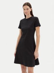 Tommy Hilfiger Sukienka codzienna WW0WW45521 Czarny Regular Fit. Czarne sukienki damskie Tommy Hilfiger, na co dzień, s, bez wzorów, z bawełny, bez kołnierzyka, bez ramiączek, proste. Za 249.99 zł.