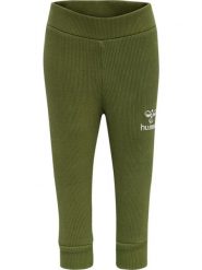 Legginsy dla dziewczynki Hummel Sami. Zielone legginsy dla dziewczynek Hummel, bez wzorów, z bawełny. Za 114.50 zł.