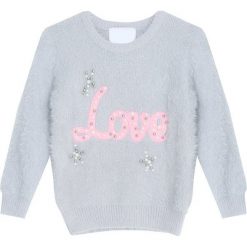 Jasnoszary Sweter Meekness. Szare swetry dla dziewczynek Born2be, na jesień. Za 89.99 zł.