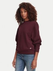 Tommy Hilfiger Bluza Script Terry WW0WW52355 Bordowy Regular Fit. Czerwone bluzy damskie Tommy Hilfiger, m, bez wzorów, z bawełny, bez kaptura. Za 409.99 zł.