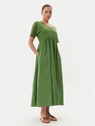 Weekend Max Mara Sukienka codzienna Brozno 2515621082 Zielony Relaxed Fit. Zielone sukienki damskie Weekend Max Mara, na co dzień, xs, bez wzorów, z bawełny, bez kołnierzyka, bez ramiączek, proste. Za 599.99 zł.