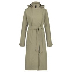 Długa wodoodporna kurtka damska Agu Trench Coat. Zielone kurtki damskie AGU, bez wzorów, rowerowe. Za 840.50 zł.