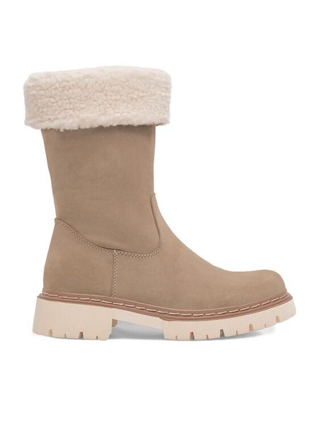 Jenny Fairy Botki GAMMA WS5866-23 Beżowy. Brązowe botki damskie Jenny Fairy, z materiału, bez obcasa, na płaskiej podeszwie, bez zapięcia. Za 159.99 zł.