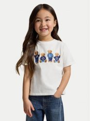 Polo Ralph Lauren T-Shirt 312A11851001 Biały Regular Fit. Białe t-shirty i topy dla dziewczynek Polo Ralph Lauren, bez wzorów, z bawełny, bez ramiączek. Za 289.99 zł.