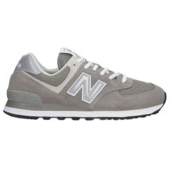 Buty New Balance 574 M ML574EVG szare. Szare eleganckie półbuty z gumy, eleganckie, bez zapięcia. Za 822.14 zł.