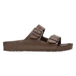 Birkenstock Arizona EVA Roast Klapki damskie. Brązowe klapki damskie Birkenstock, bez wzorów, klasyczne, bez obcasa. Za 219.99 zł.