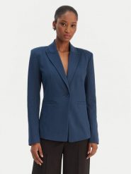 Patrizia Pepe Marynarka 8S0584/A715-CA97 Niebieski Regular Fit. Niebieskie żakiety damskie Patrizia Pepe, s, bez wzorów, z wiskozy. Za 1,859.00 zł.