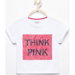 T-shirt z dwustronnymi cekinami różowa pantera - Biały. T-shirty damskie marki bonprix. W wyprzedaży za 14.99 zł.