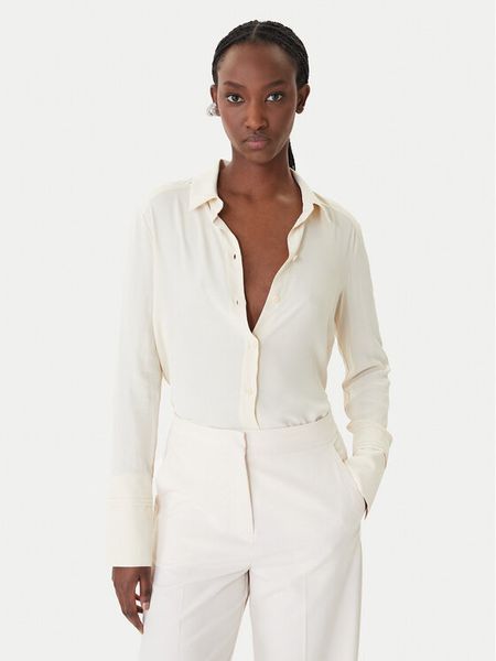 Patrizia Pepe Koszula 8C0872/A8I1-W409 Beżowy Regular Fit. Brązowe koszule damskie Patrizia Pepe, bez wzorów, z wiskozy, bez kołnierzyka, bez ramiączek. Za 1,109.00 zł.