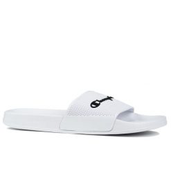 Klapki sportowe basenowe Champion DAYTONA. Białe klapki damskie Champion, bez wzorów, sportowe, bez obcasa. W wyprzedaży za 78.00 zł.