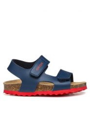 Geox Sandały B Sandal Chalki B552QB 000BC C0735 M Granatowy. Niebieskie sandały chłopięce Geox, ze skóry, bez zapięcia. Za 109.99 zł.