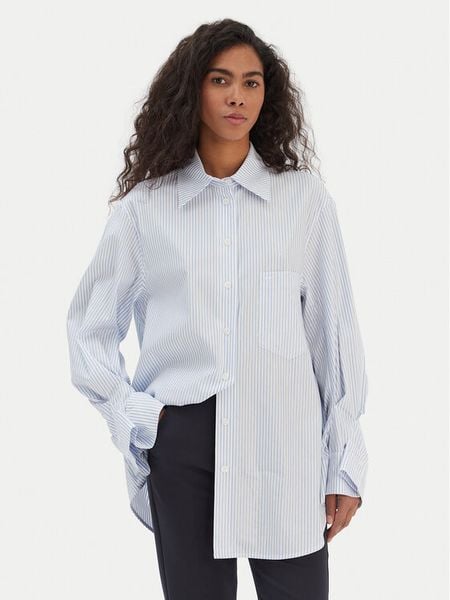 JOOP! Koszula Benice 30100734 Niebieski Relaxed Fit. Niebieskie bluzki damskie JOOP!, bez wzorów, bez kołnierzyka, bez ramiączek. Za 659.99 zł.