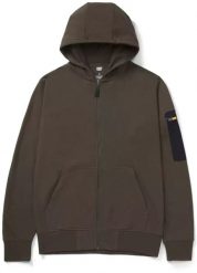 Odlo Bluza Loopback Full Zip w kolorze khaki L. Brązowe bluzy męskie Odlo, l, bez wzorów, bez kaptura. Za 309.00 zł.