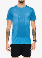 Koszulka do biegania męska X-Bionic Xceed Run Perform Shirt. Niebieskie koszulki sportowe męskie X Bionic, m, bez wzorów, z materiału, bez kołnierzyka, bez ramiączek, do biegania. Za 412.49 zł.