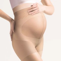 Rajstopy Gabriella Mamma 20 den beige. Brązowe skarpety damskie Gabriella, bez wzorów, z bawełny. Za 31.90 zł.