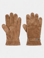 Rękawiczki męskie Barts Vilmari. Brązowe rękawiczki męskie Barts, na zimę, bez wzorów, z elastanu, eleganckie. Za 269.00 zł.