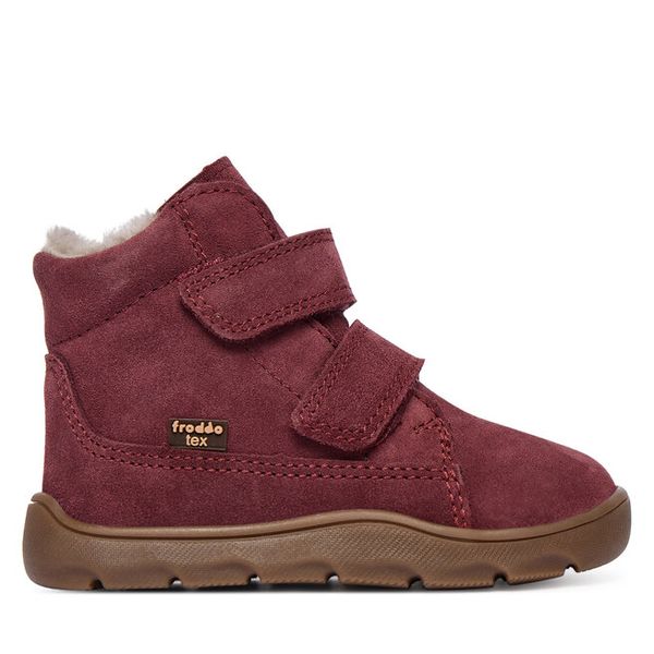 Śniegowce Froddo. Czerwone buty zimowe chłopięce Froddo, bez wzorów, bez zapięcia. Za 429.99 zł.