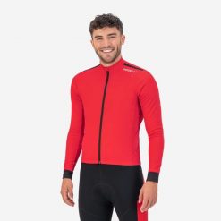 Koszulka rowerowa męska Rogelli Core z długim rękawem. Czerwone buty sportowe męskie Rogelli, bez zapięcia, rowerowe. Za 259.00 zł.