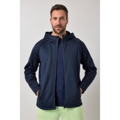 Męska Bluza dresowa FLEXNAMIC® fitness softshell kaptur bis do rozm. 7 XL. Niebieskie bluzy męskie JAY-PI, m, bez wzorów, z dresówki, bez kaptura. Za 349.99 zł.