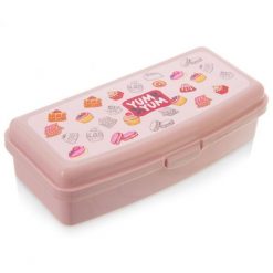 Pojemnik śniadaniowy różowy 21x9,5x5,5 cm. Czerwone torby i plecaki dziecięce Orion, z materiału. W wyprzedaży za 17.90 zł.