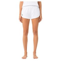Spodenki damskie Lacoste. Białe spodenki dla dziewczynek Lacoste, na lato, bez wzorów, z dresówki, eleganckie. Za 197.00 zł.