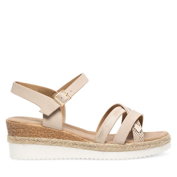 Espadryle Clara Barson. Brązowe sandały damskie Clara Barson, bez wzorów, bez obcasa, bez zapięcia. Za 69.99 zł.