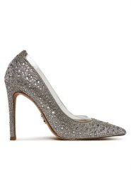Steve Madden Szpilki Lineup-R s SM11003635 Srebrny. Szare szpilki damskie Steve Madden, bez wzorów, z syntetyku, bez obcasa, bez zapięcia. Za 469.99 zł.