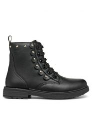 Geox Botki Eclair J469QA 000BC C9999 D Czarny. Czarne botki dziewczęce Geox, ze skóry, bez zapięcia. Za 209.99 zł.