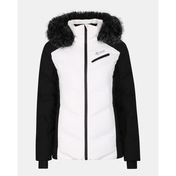 Damska kurtka narciarska Kilpi SKIMMIA-W. Białe kurtki damskie Kilpi, bez wzorów, z nylonu, bez kaptura, narciarskie. Za 1,041.73 zł.