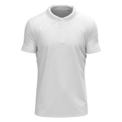 Męska, Rozciągliwa Koszulka Polo. Białe koszulki polo męskie Stedman, m, bez wzorów, bez ramiączek. Za 101.99 zł.