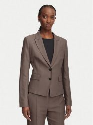 BOSS Marynarka Jia18 50564479 Brązowy Slim Fit. Brązowe żakiety damskie Boss, bez wzorów, z wiskozy. Za 1,909.00 zł.