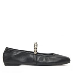 Baleriny Stuart Weitzman. Czarne baleriny damskie Stuart Weitzman, bez wzorów, bez obcasa. Za 1,169.00 zł.