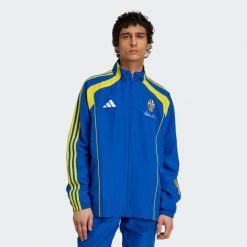Bluza dresowa Juventus Vialli Pack. Niebieskie bluzy sportowe męskie Adidas, s, bez wzorów, z dresówki, do piłki nożnej. Za 399.00 zł.