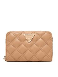 Guess Portfel Giully II Sgl SWQG96 73140 Beżowy. Brązowe portfele damskie Guess, z aplikacjami, ze skóry. Za 259.99 zł.