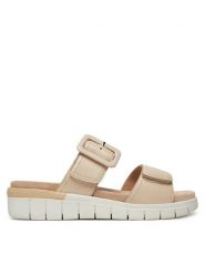Caprice Klapki 9-27203-44 Beżowy. Brązowe klapki damskie Caprice, bez wzorów, ze skóry, bez obcasa. Za 219.99 zł.