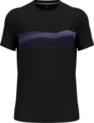 Koszulka męska Odlo F-DRY RIDGELINE T-shirt crew neck s/s. Czarne t-shirty męskie Odlo, l, bez wzorów, z materiału, bez kołnierzyka. Za 269.99 zł.